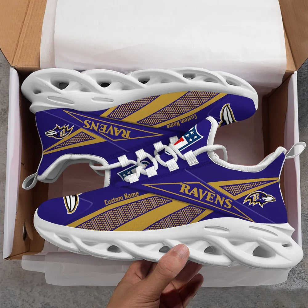 Baltimore Ravens NFL Max Soul Shoes Sneakers for Men And Women – NFL Football Fan Shoes, Team Sneakers
