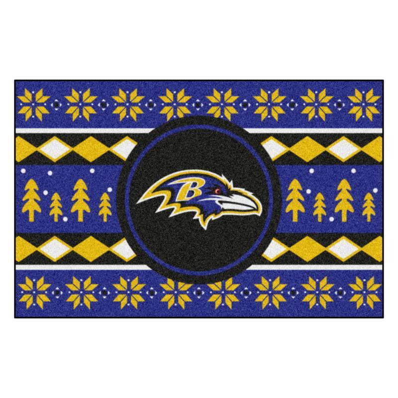 Baltimore Ravens Rectangle Area Rug – Full Print Carpet For Living Room & Bedroom Home Decor