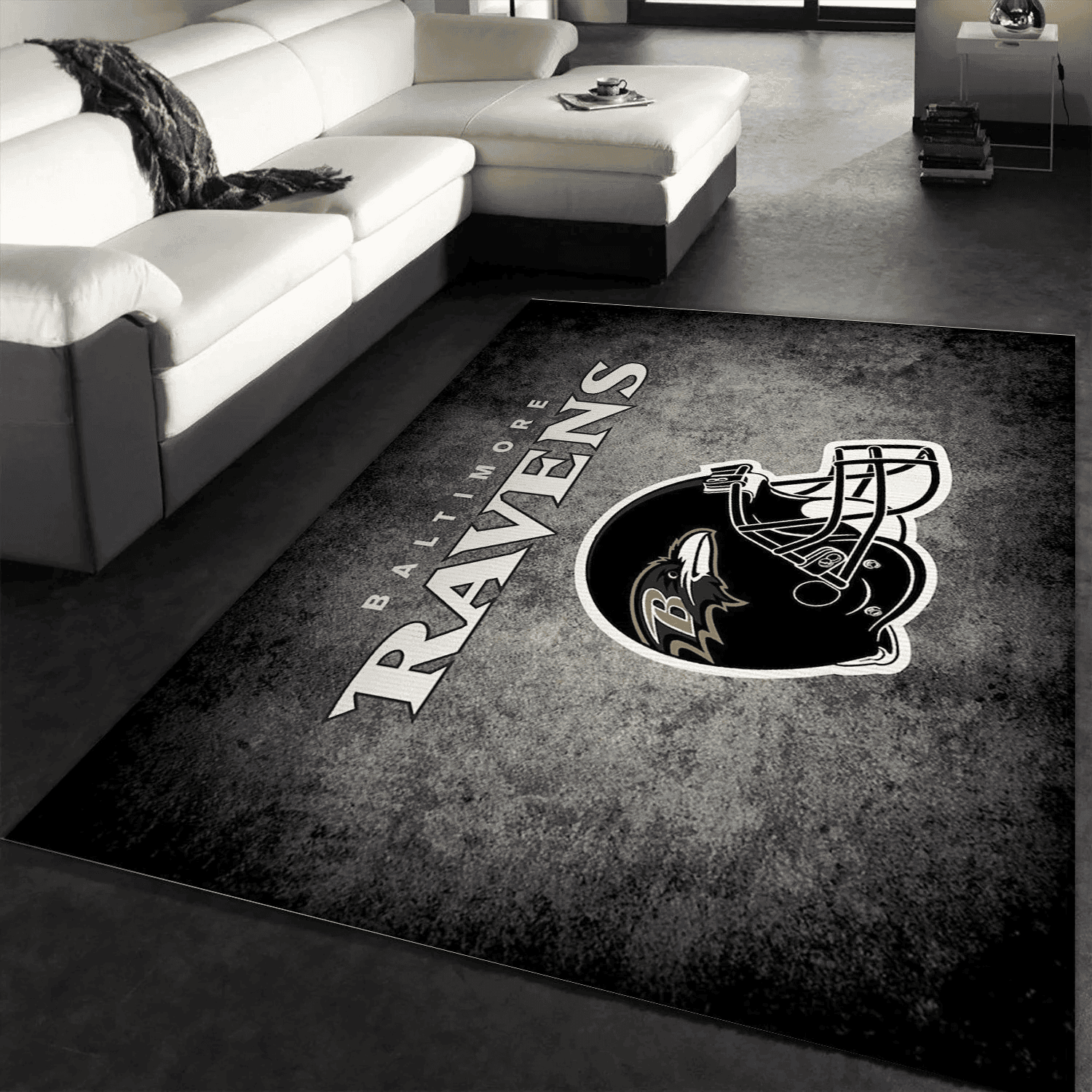 Baltimore Ravens Rectangle Area Rug – Full Print Carpet For Living Room & Bedroom Home Decor