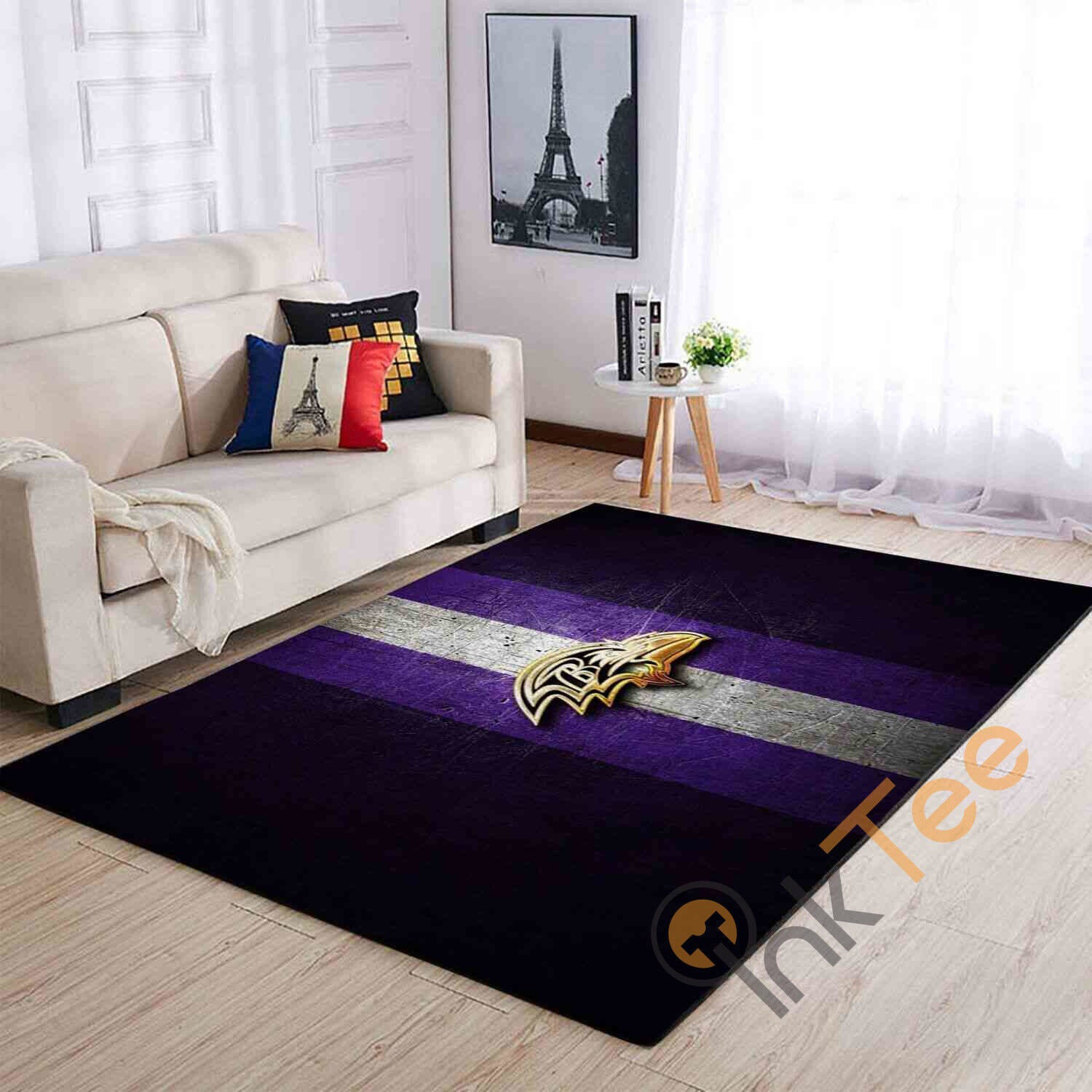 Baltimore Ravens Rectangle Area Rug – Full Print Carpet For Living Room & Bedroom Home Decor