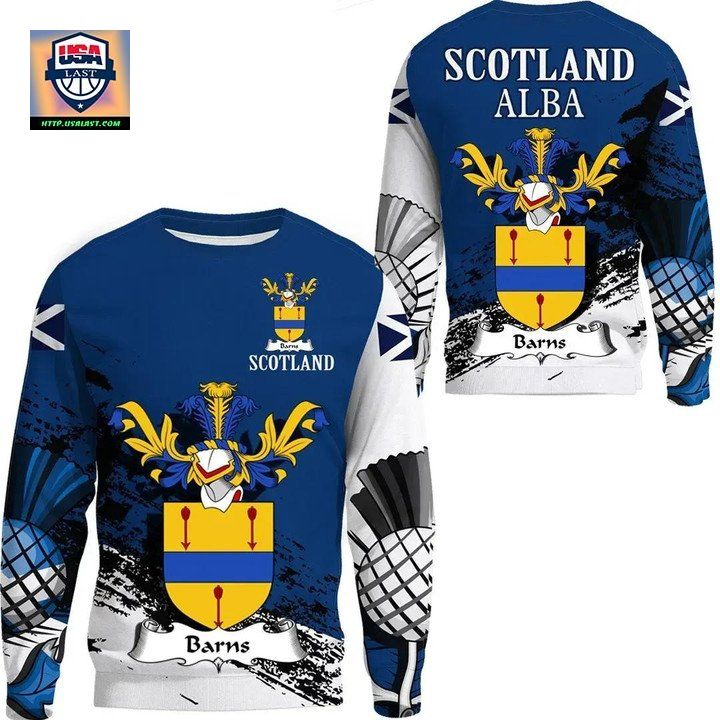 Barns Scottish Family Crest Scotland Special Sweater 