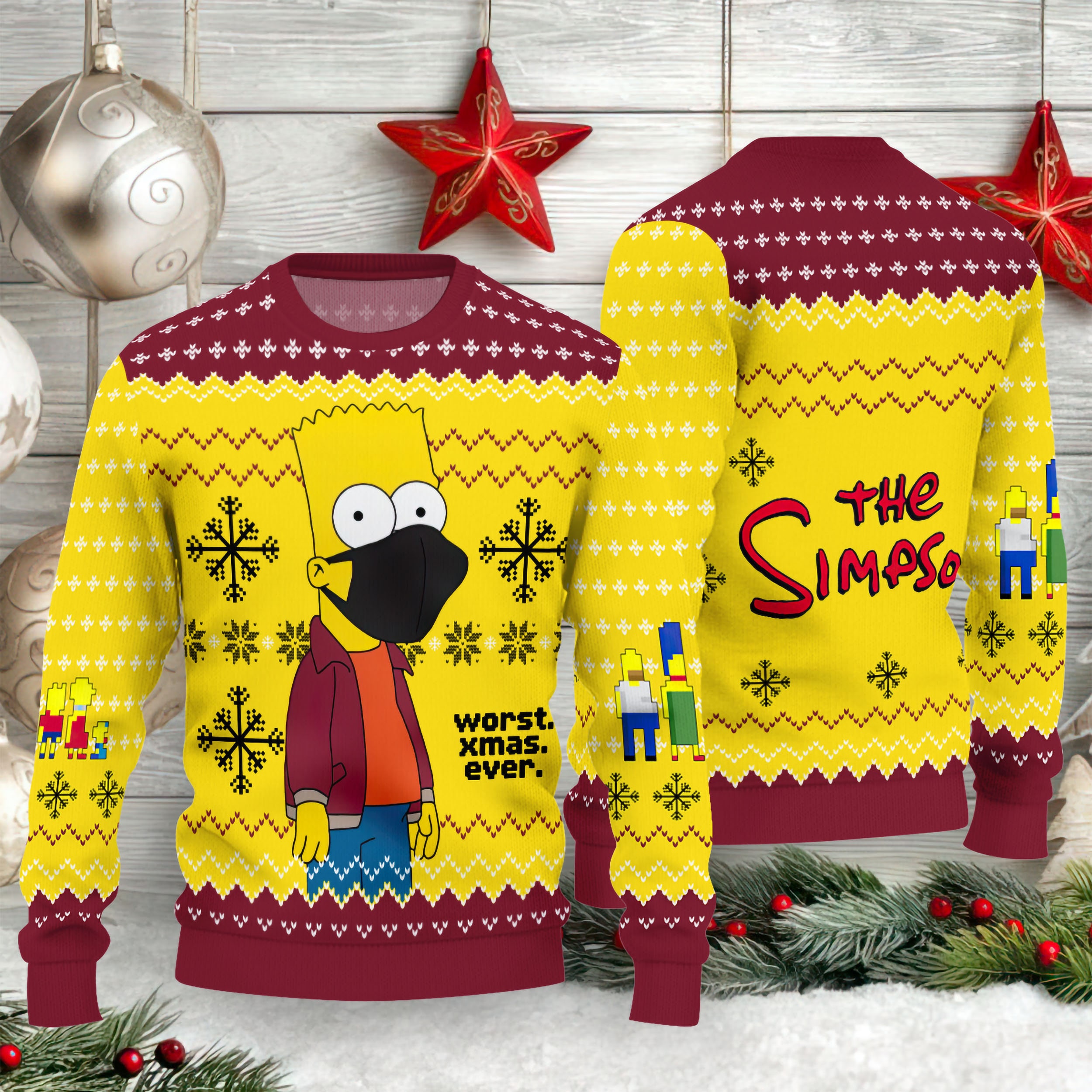 Bart Simpson Ugly Christmas Sweater