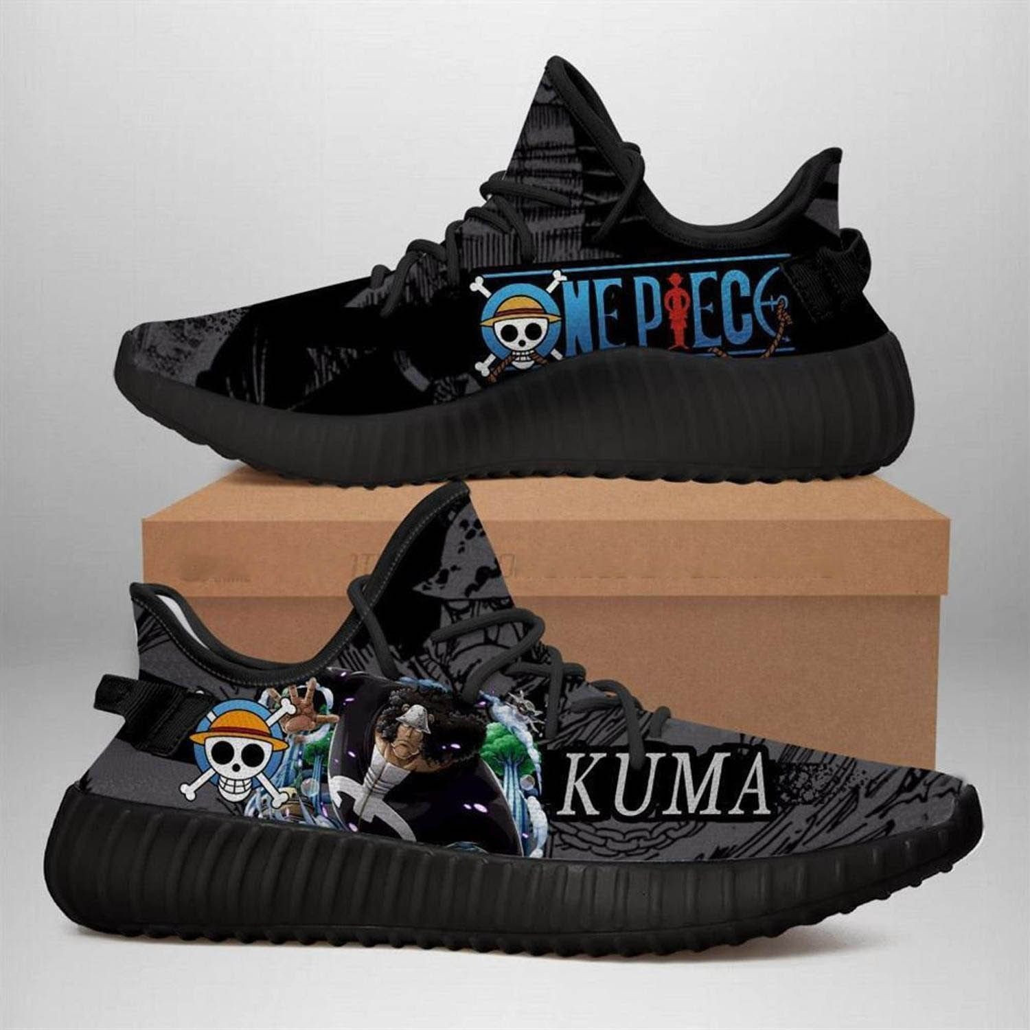 Bartholomew Kuma One Piece Anime Black Shoes Sneakers