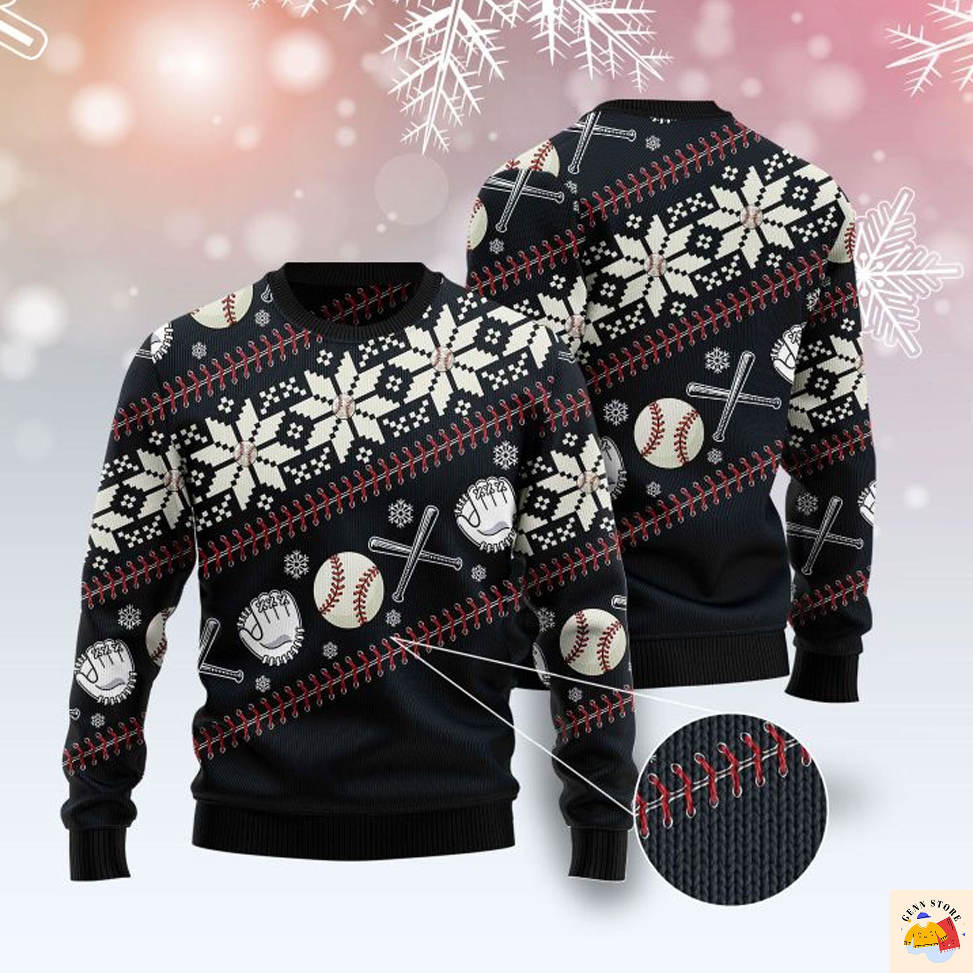 Baseball Ugly Christmas Sweater