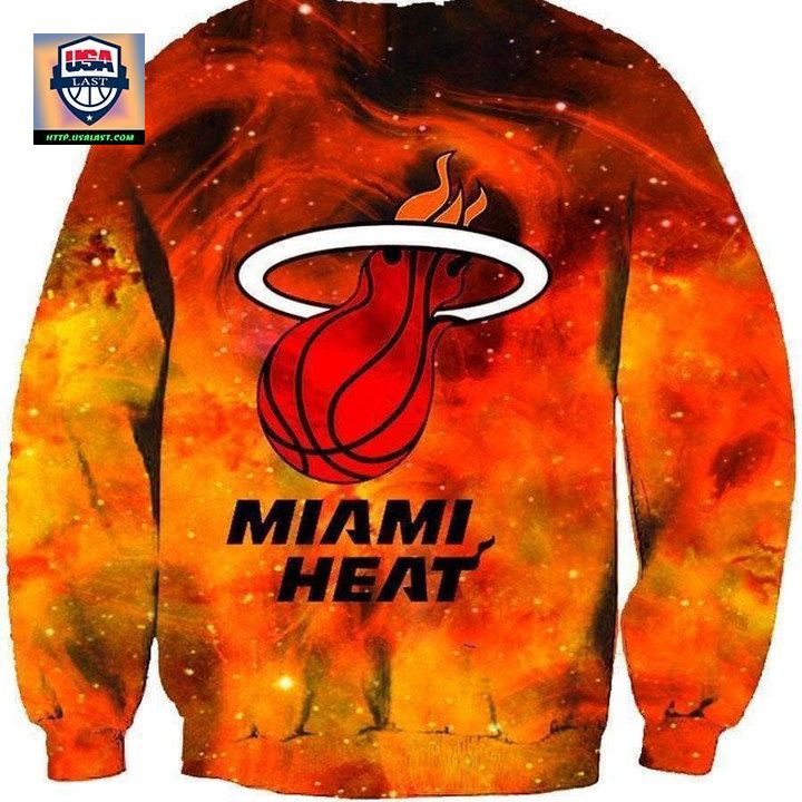 Baskteball Miami Heat Sweaters Pullover Red Sweater