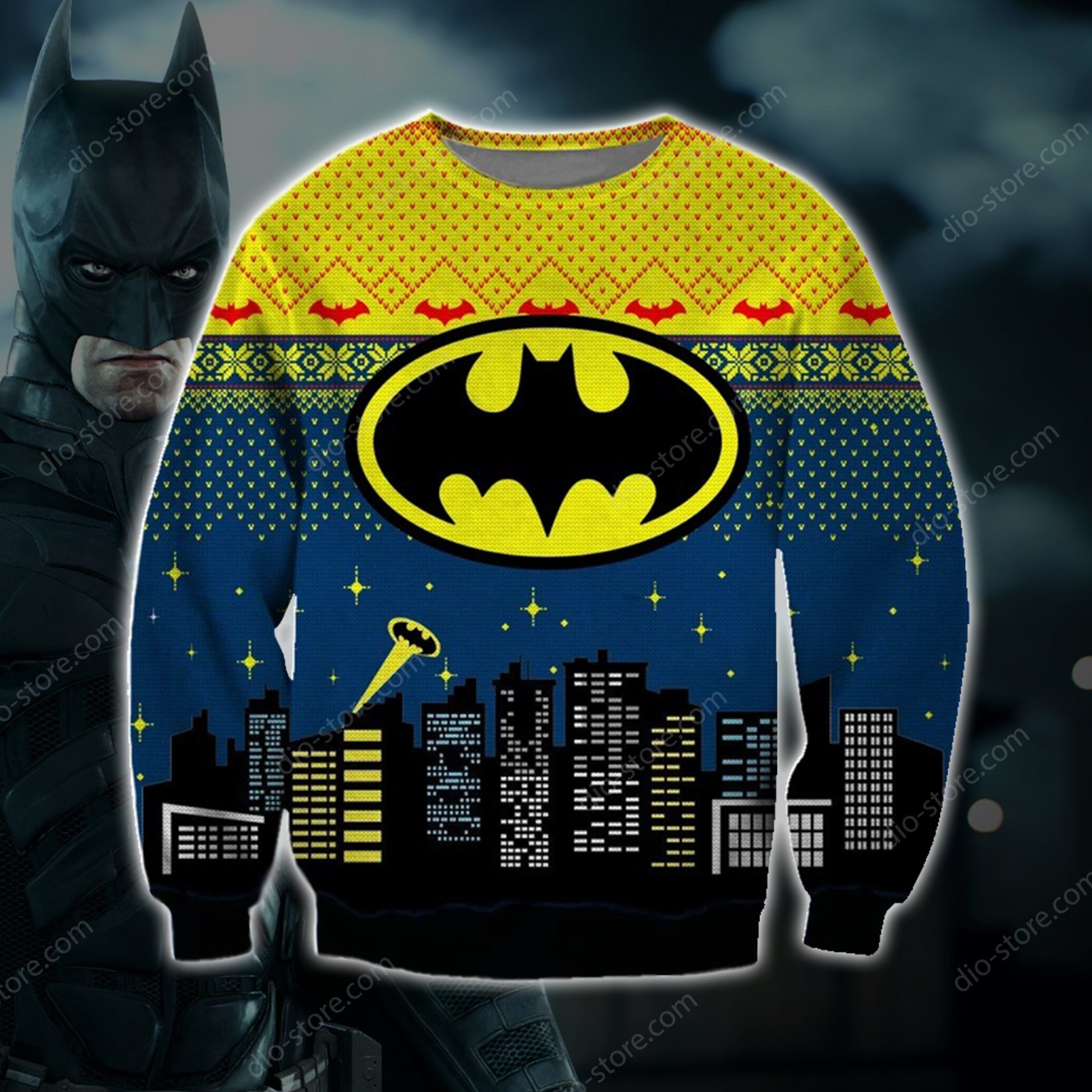 Batman 3D Print Ugly Christmas Sweater