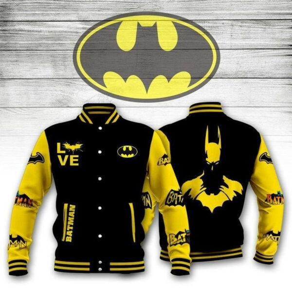 Batman , Batman Dc Comics Fashion Baseball Jacket for Men & Women | Movie Fan Gift