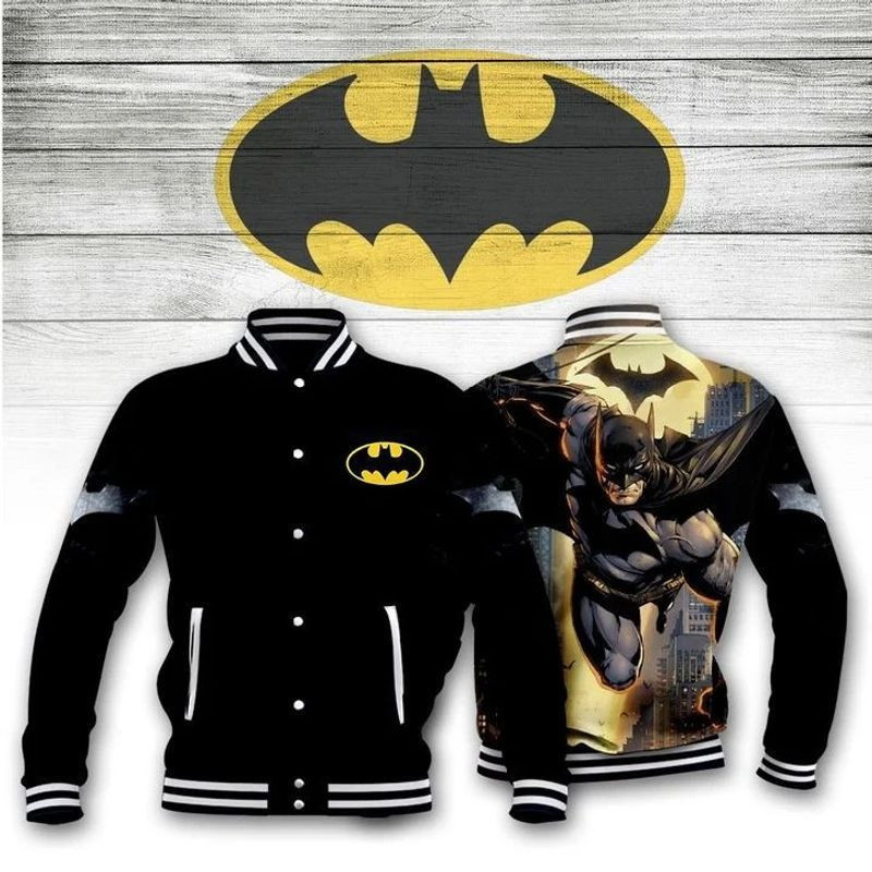 Batman Fashion Baseball Jacket for Men & Women | Superhero Fan Gift