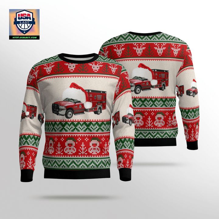 Bay County EMS Christmas AOP Sweater