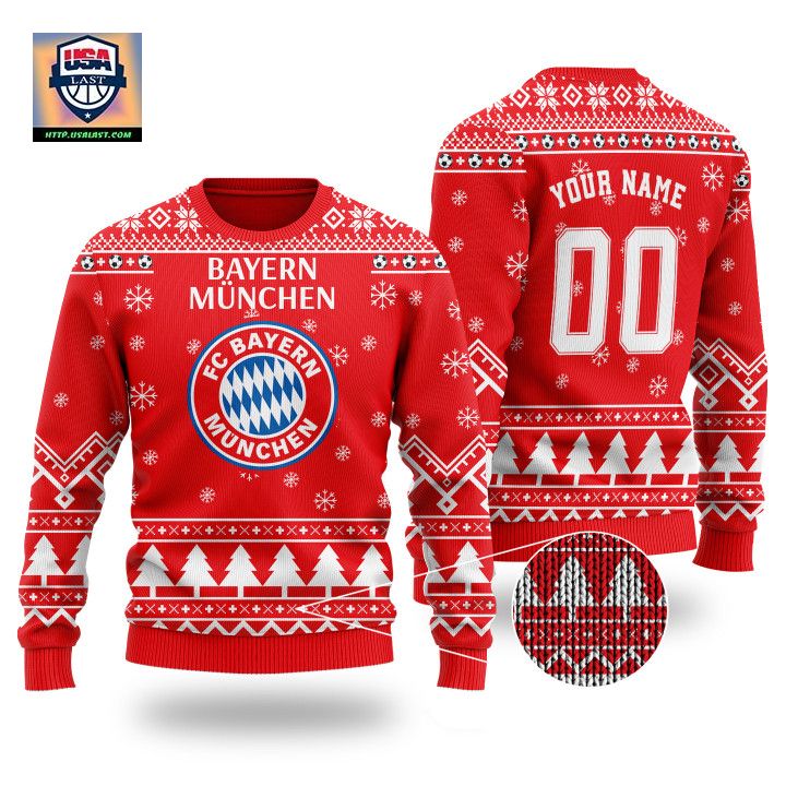 Bayern Munich Custom Name Ugly Wool Sweater