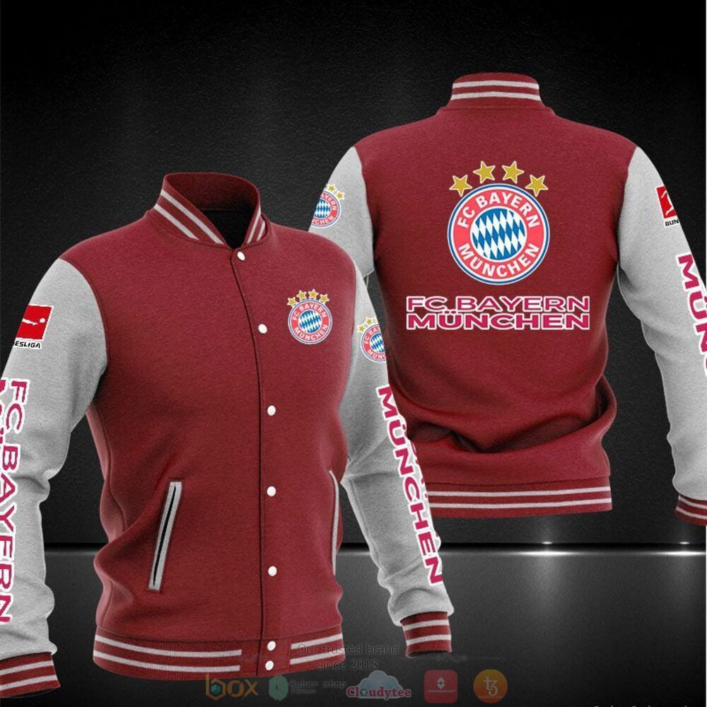 Bayern Munich Varsity Baseball Jacket for Men & Women | Soccer Team Fan Gift
