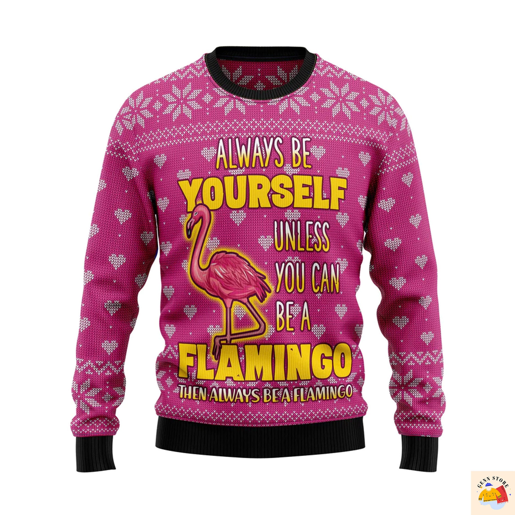 Be A Flamingo Ugly Christmas Sweater