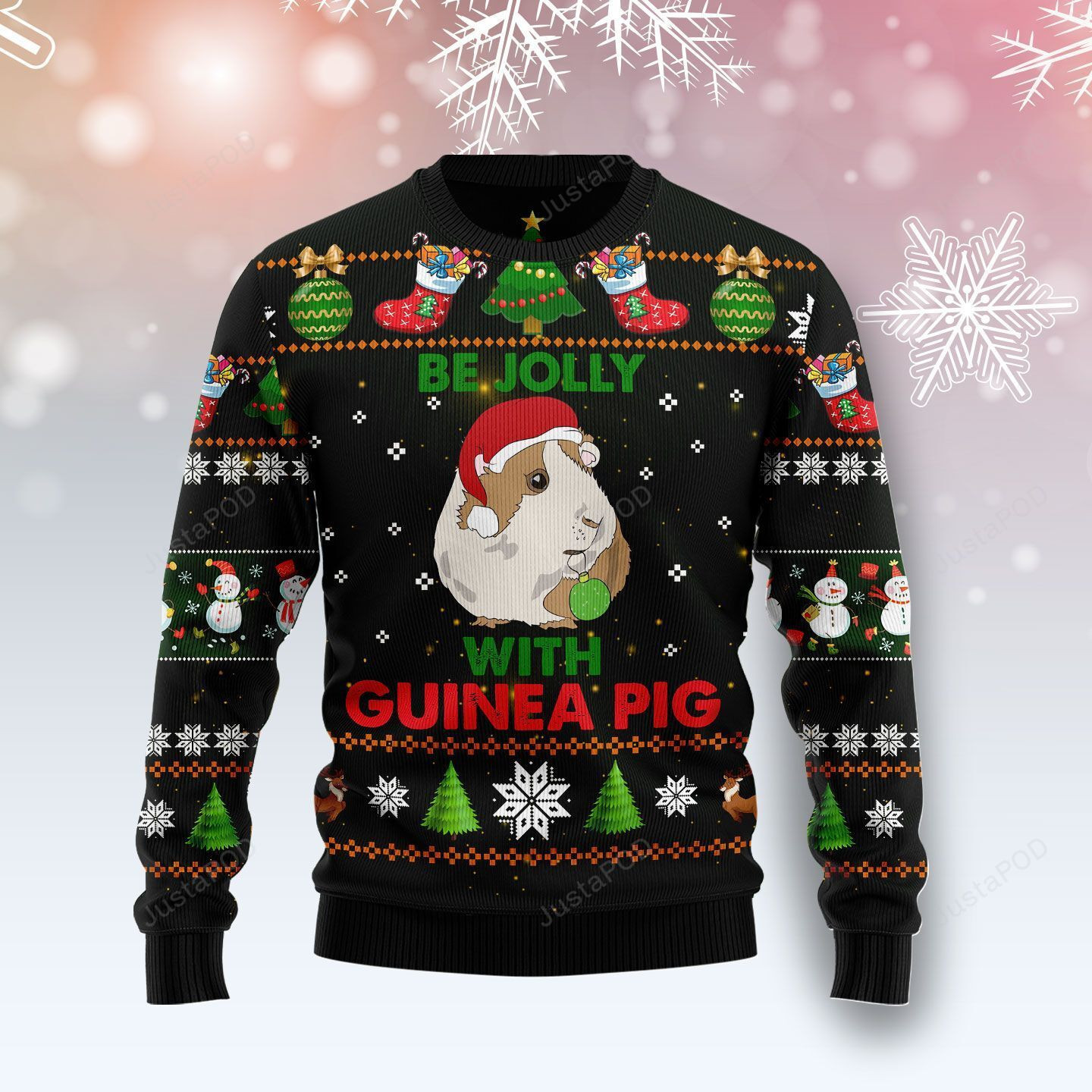 Be Jolly With Guinea Pig Ugly Christmas Sweater, Perfect Holiday Gift