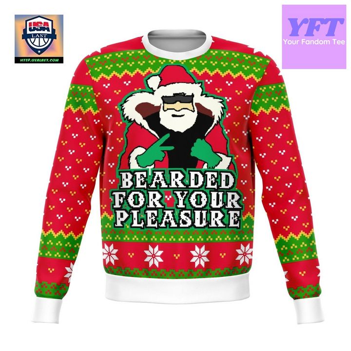Beard For Your Pleasure Funny Meme Design 3d Ugly Christmas Sweater