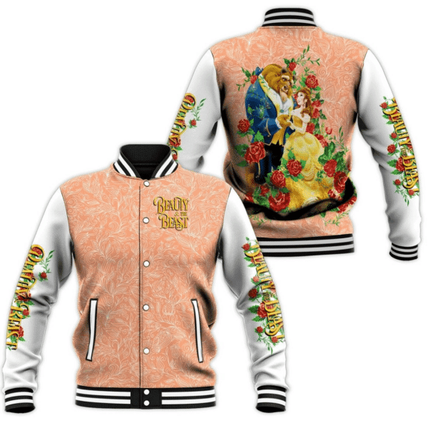 Beauty And The Beast Disney Cartoon Baseball Jacket for Men & Women | Cartoon Fan Gift