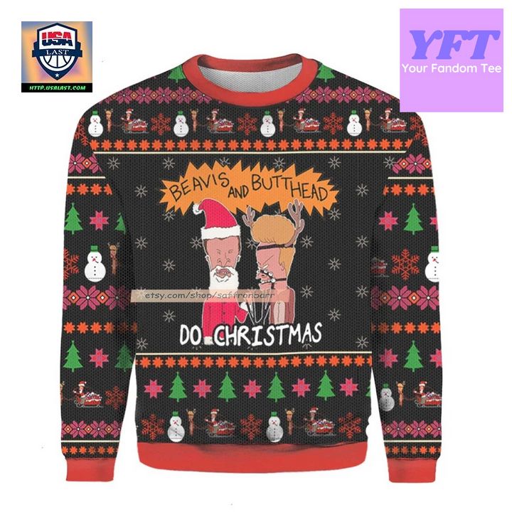 Beavis Butthead Do Xmas Merry 3d Ugly Christmas Sweater
