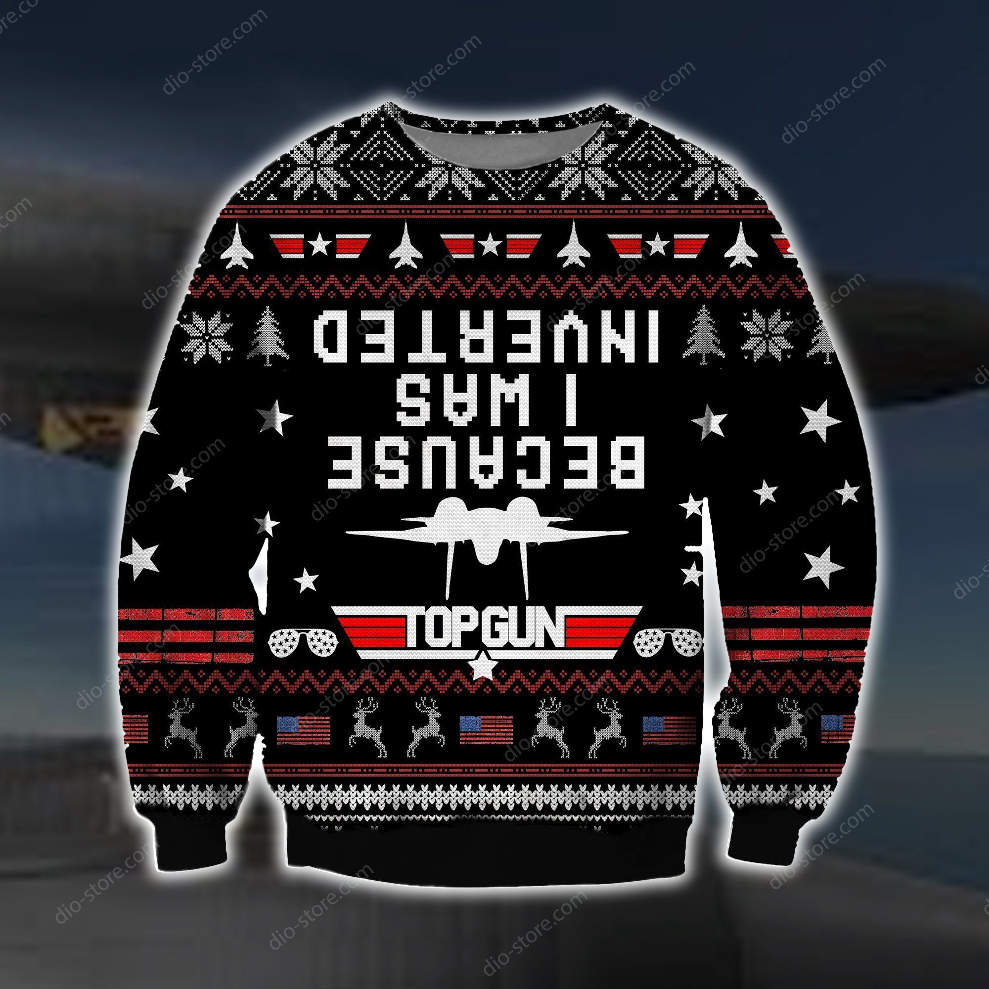 Because I Was Inverted Knitting Pattern 3D Print Ugly Christmas Sweater