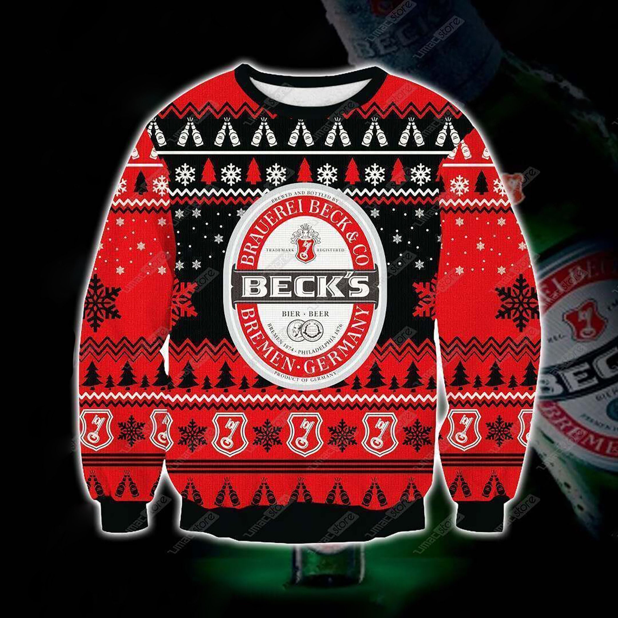 Beck And Co Becks Bremen Germany Ugly Christmas Sweater