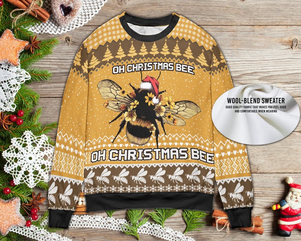Bee Ugly Christmas 3D Full Printing Ugly Christmas Sweater