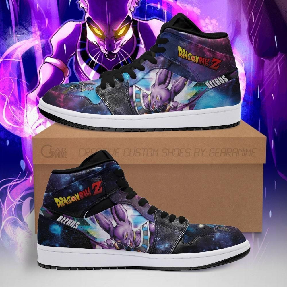 Beerus 2 Boots J1 Galaxy Dragon Ball Z Anime Custom Shoes Sport Air Jd Sneakers