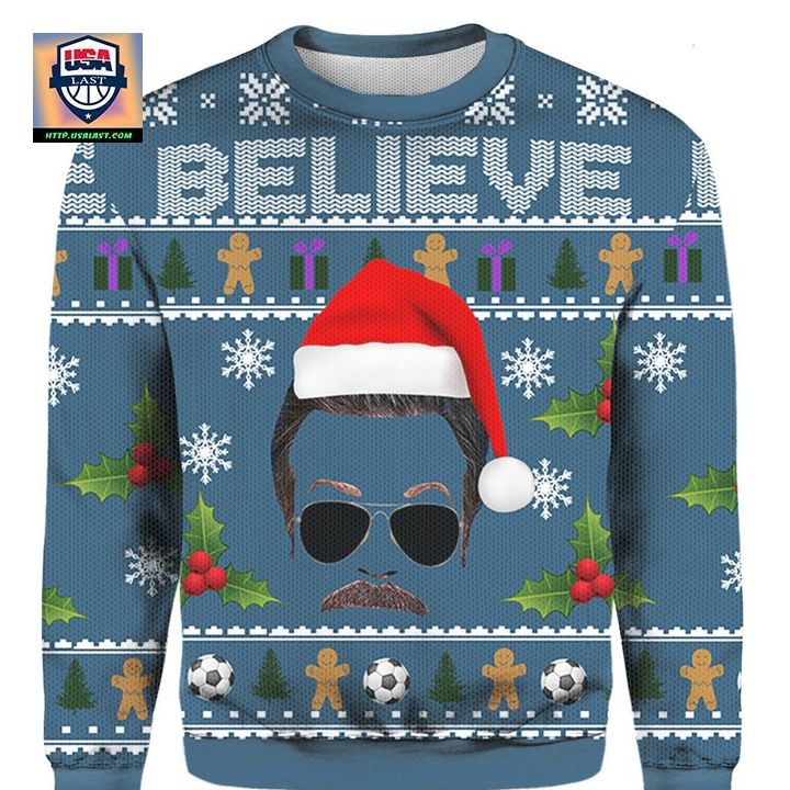 Believe Team Ted Lasso Ugly Christmas 3D Sweater