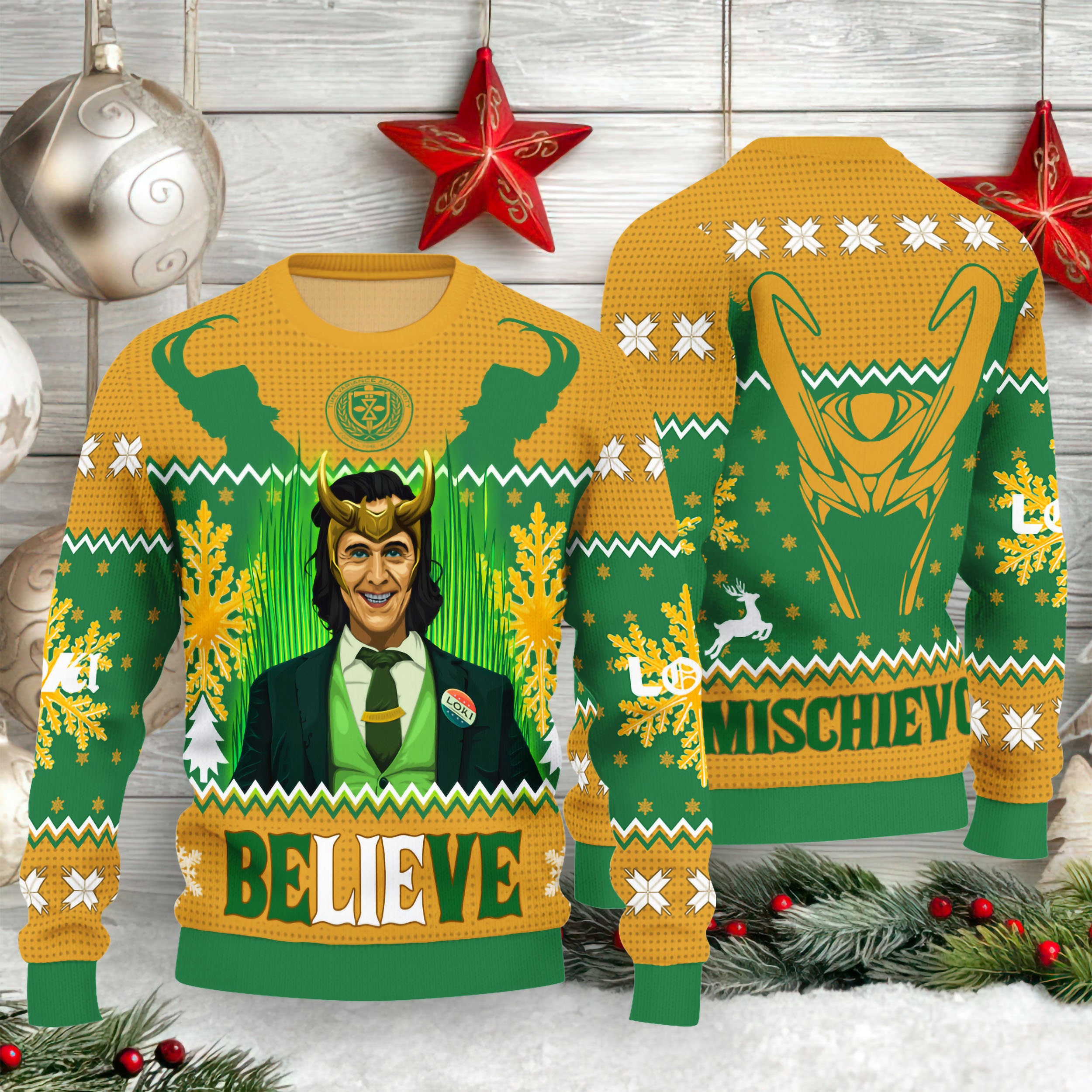 Believe Ugly Christmas Sweater