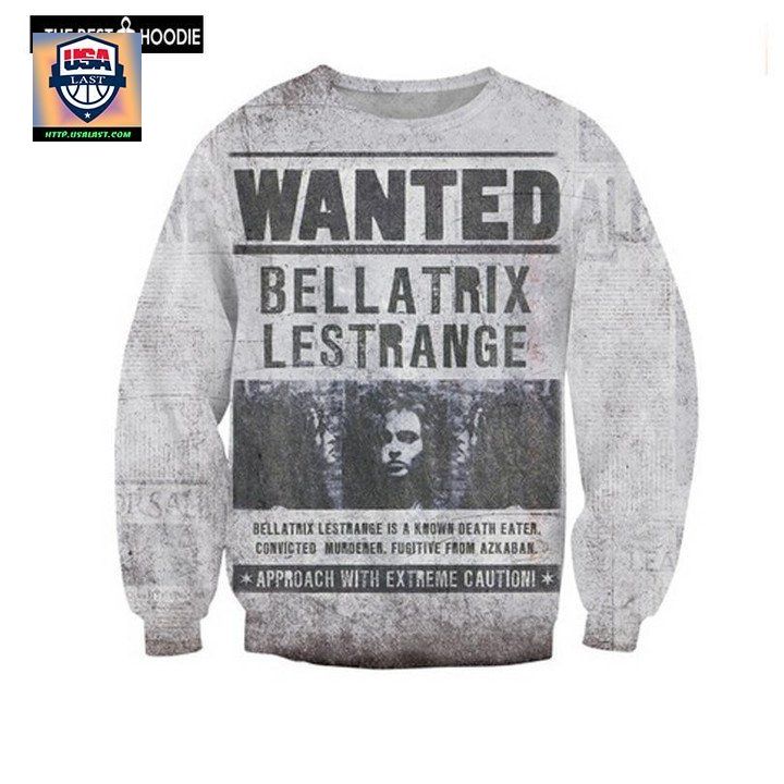 Bellatrix Lestrange Crewneck Sweater Women Men Harajuku Vintage Sweater 3D Letters Casual Pullover Hoodie Top