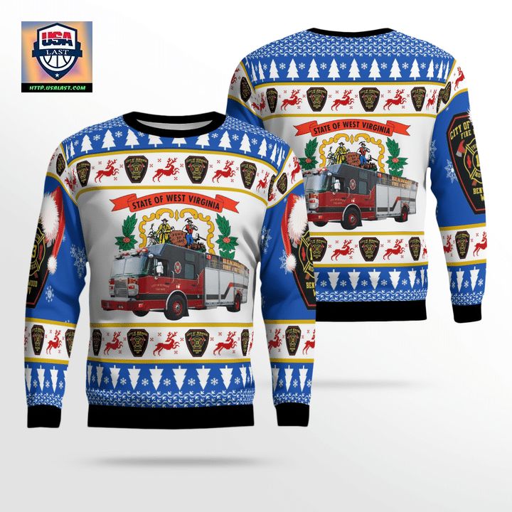 Benwood Marshall County West Virginia Benwood Fire Department Christmas Sweater 3D