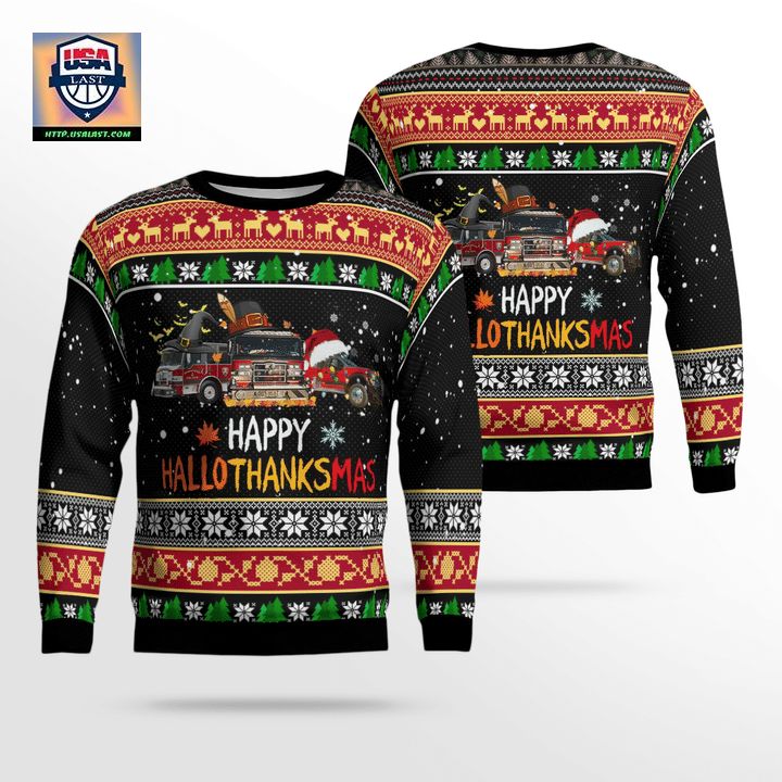 Bexar County 2 Fire Department Christmas AOP Sweater