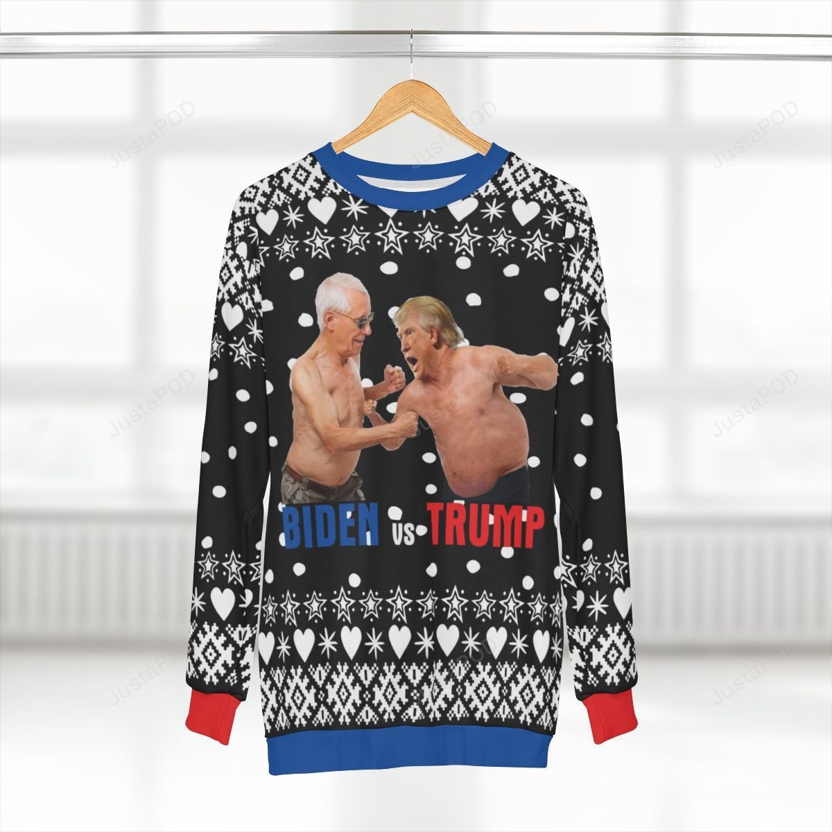 Biden Vs Trump Battle For The Soul Of The Nation 3D Ugly Christmas Sweater, Perfect Holiday Gift
