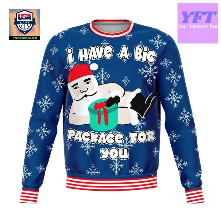 Big Package For You Meme Design 3d Ugly Christmas Sweater