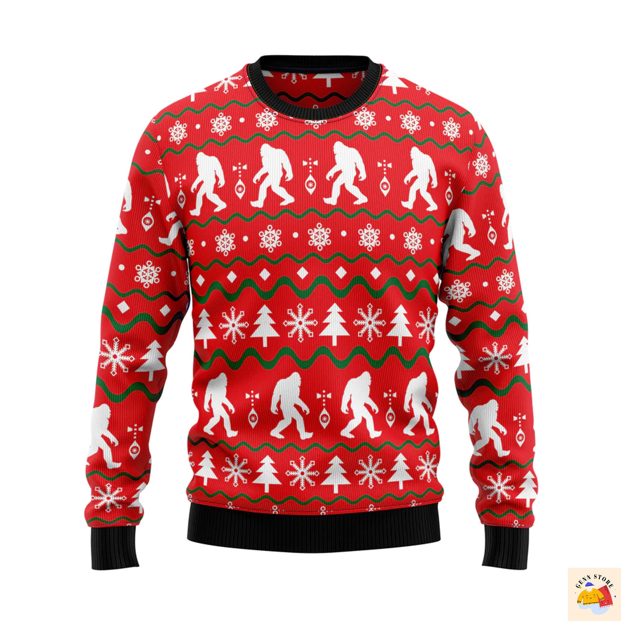 Bigfoot Ugly Christmas Sweater