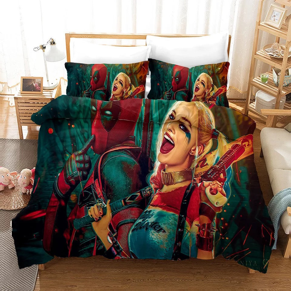 Birds Of Prey Harley Quinn Duvet Cover Quilt Cover Pillowcase Bedding Set Bed Linen Home Bedroom Decor