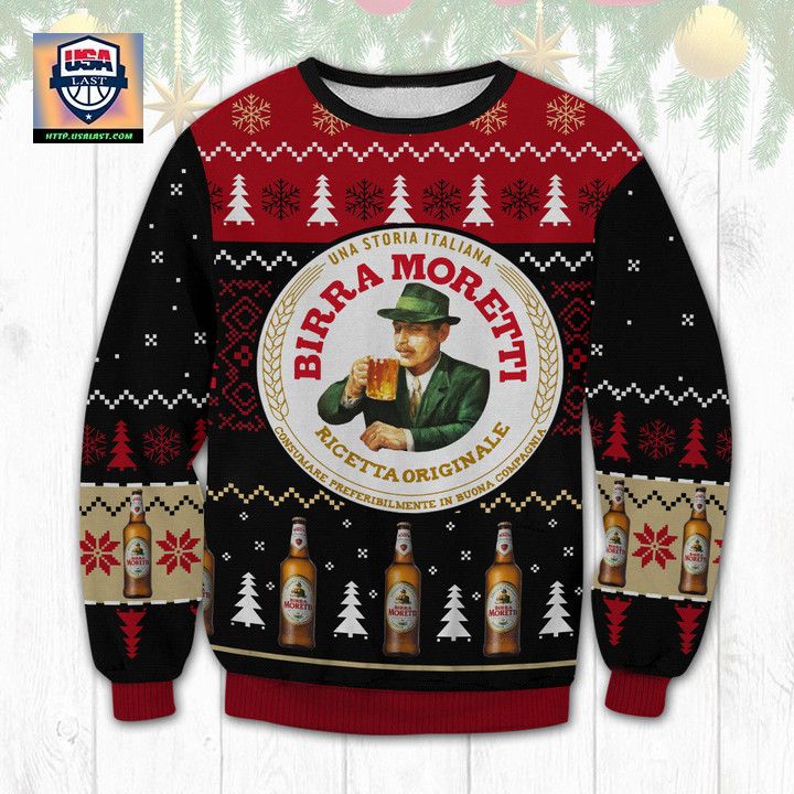 Birra Moretti Beer Ugly Christmas Sweater