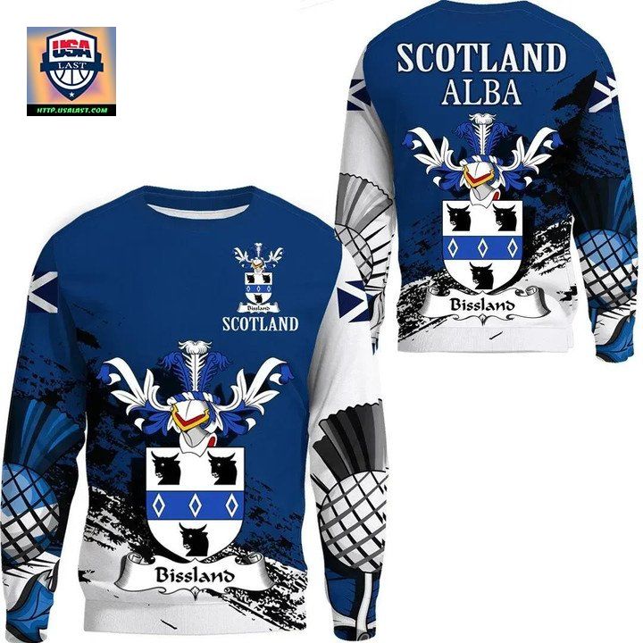 Bissland Scottish Family Crest Scotland Special Sweater 