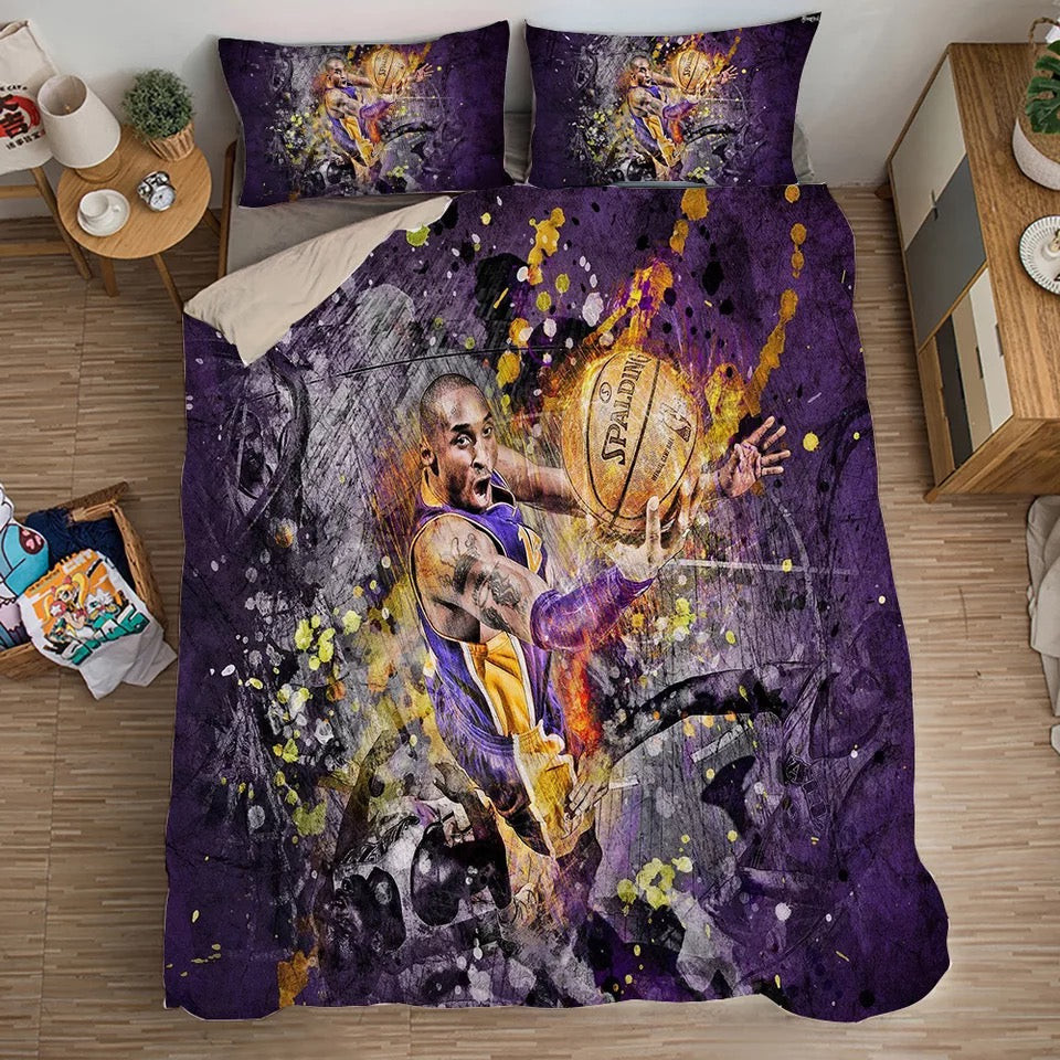 Black Mamba Basketball Kobe Duvet Cover Quilt Cover Pillowcase Bedding Set Bed Linen Home Bedroom Decor