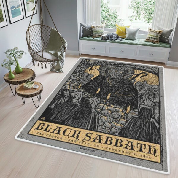 Black Sabbath Band Heavy Metal Christmas Gifts Lover Rectangle Area Rug – Full Print Carpet For Living Room & Bedroom Home Decor