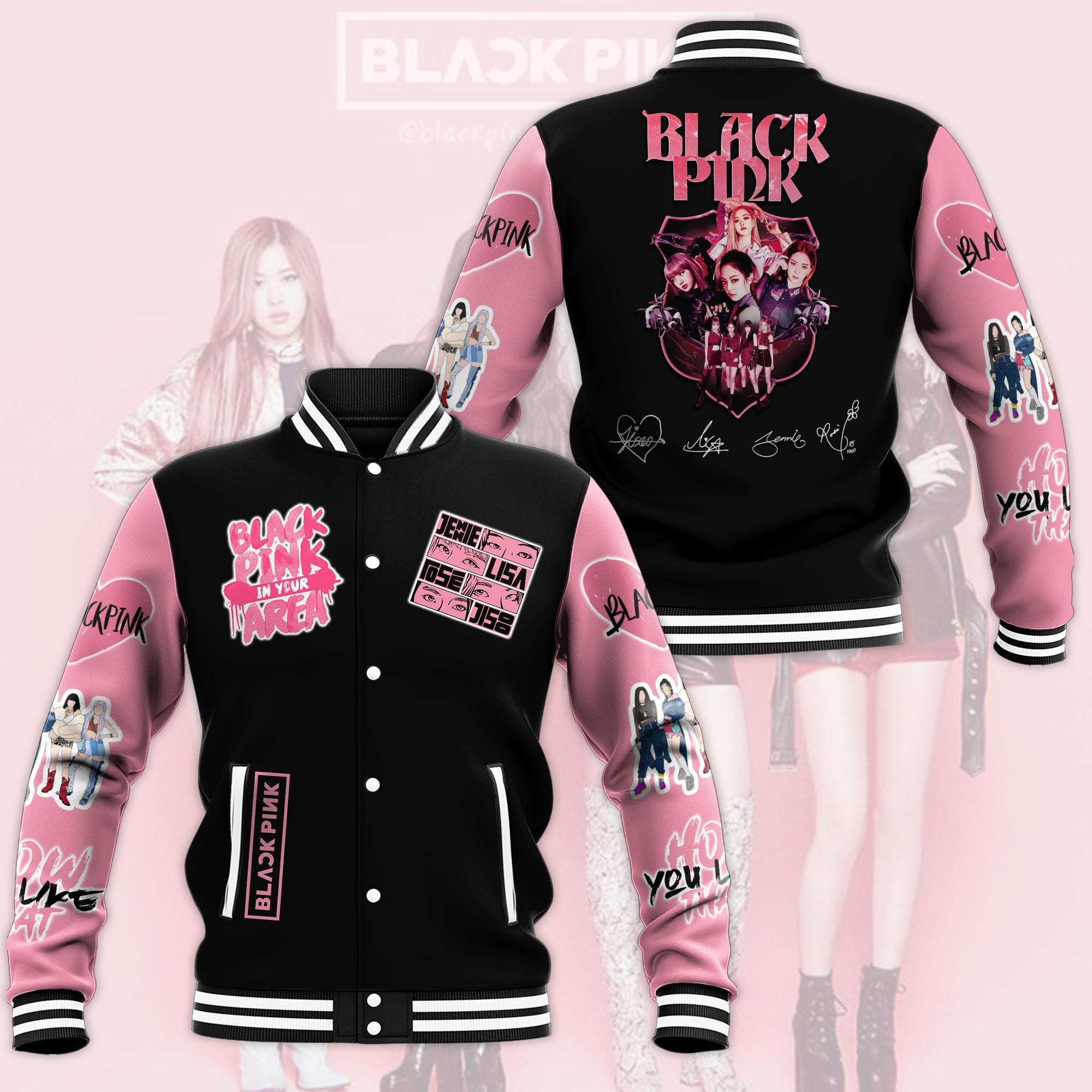 Blackpink Signatures Fashion Baseball Jacket for Men & Women | Music Fan Gift