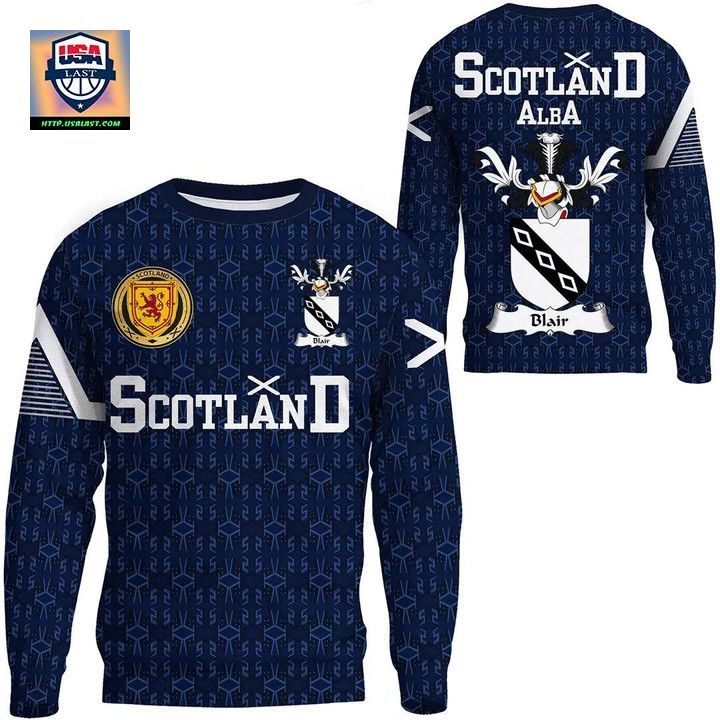 Blair Family Crest Sweater Scottish Home 1991 Style 