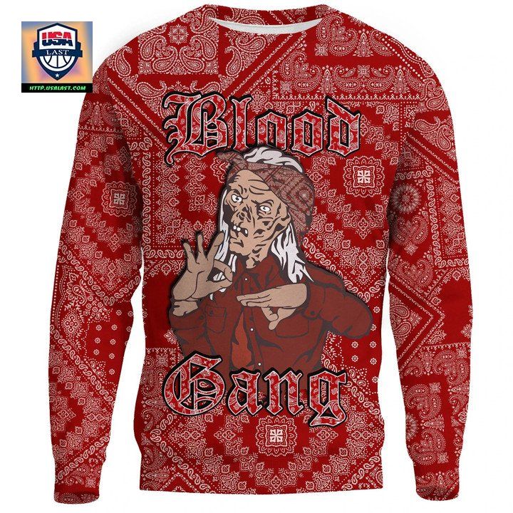 Blood Gang Sweater Red Paisley A31
