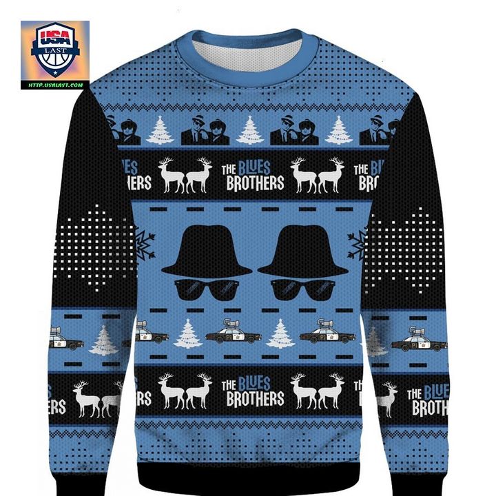 Blues Brothers Quotes Ugly Christmas 3D Sweater