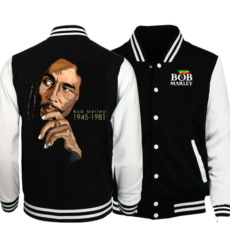 Bob Marley Fashion Baseball Jacket for Men & Women | Music Fan Gift