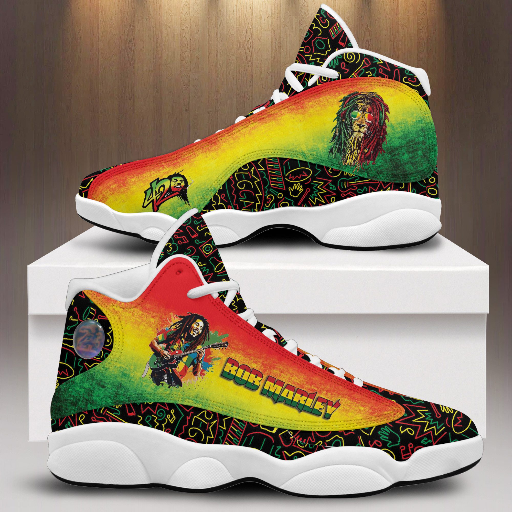 Bob Marley JD13 Sneakers Shoes for Men & Women | Stylish Streetwear Shoes - Image 3