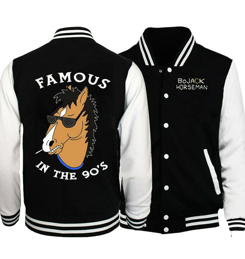 BoJack Horseman 90s Classic Baseball Jacket for Men & Women | Movie Fan Gift