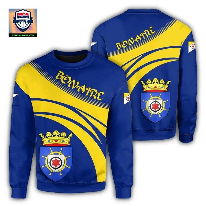 Bonaire Coat Of Arms Sweater Cricket Style J5W