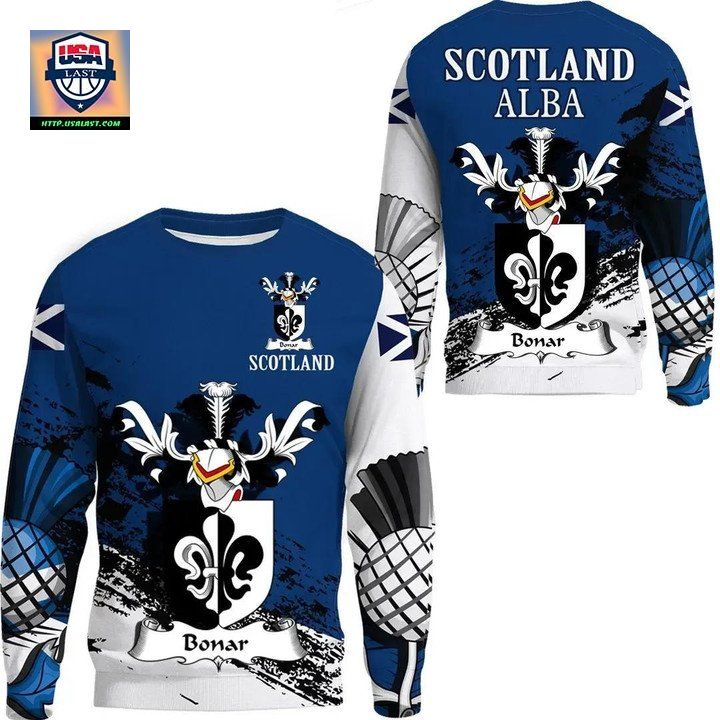 Bonar Scottish Family Crest Scotland Special Sweater 
