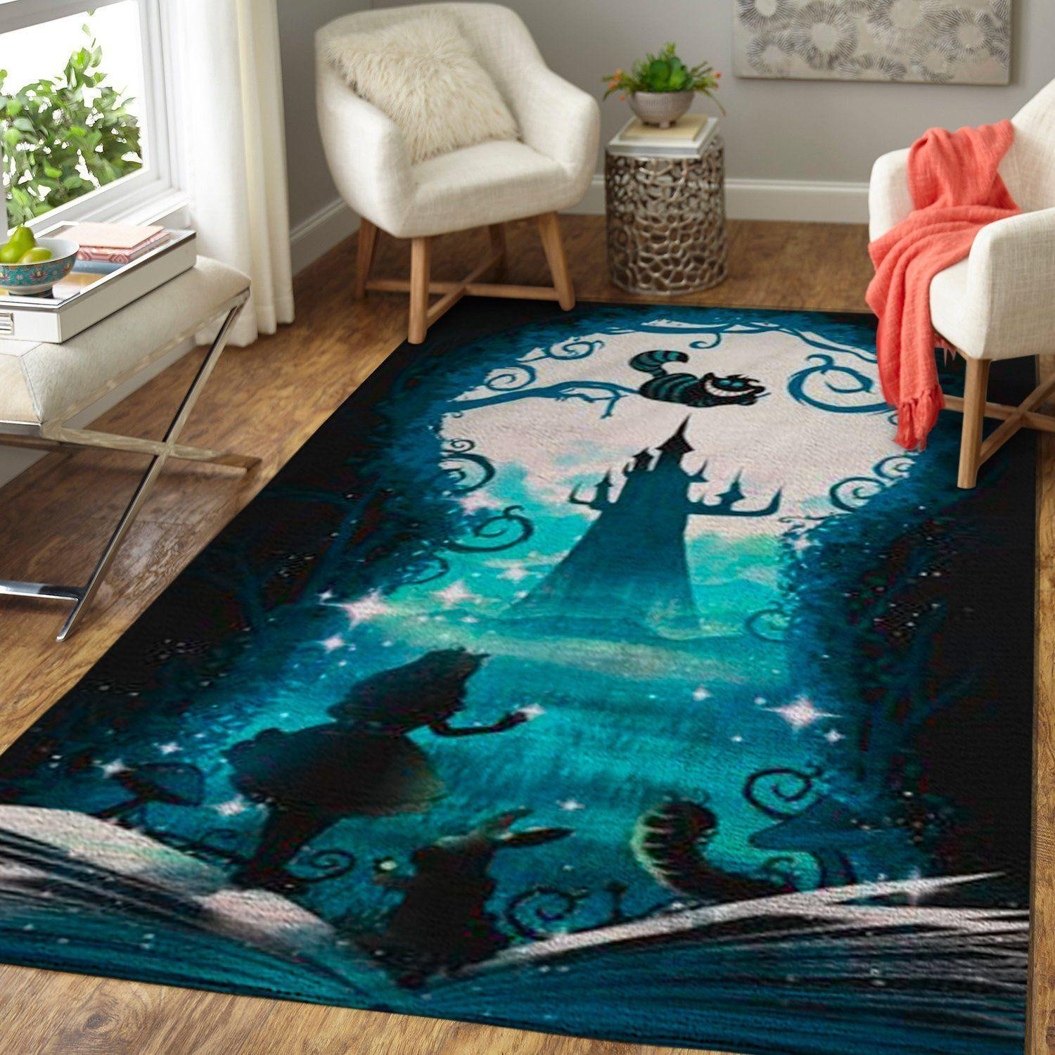 Book Of Wonderland Rectangle Area Rug – Full Print Carpet For Living Room & Bedroom Home Decor