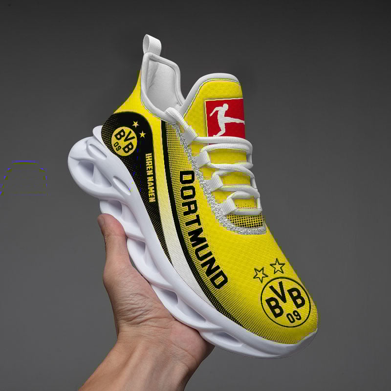 Borussia Dortmund Max Soul Shoes Sneakers for Men And Women – Soccer Fan Shoes, Team Sneakers