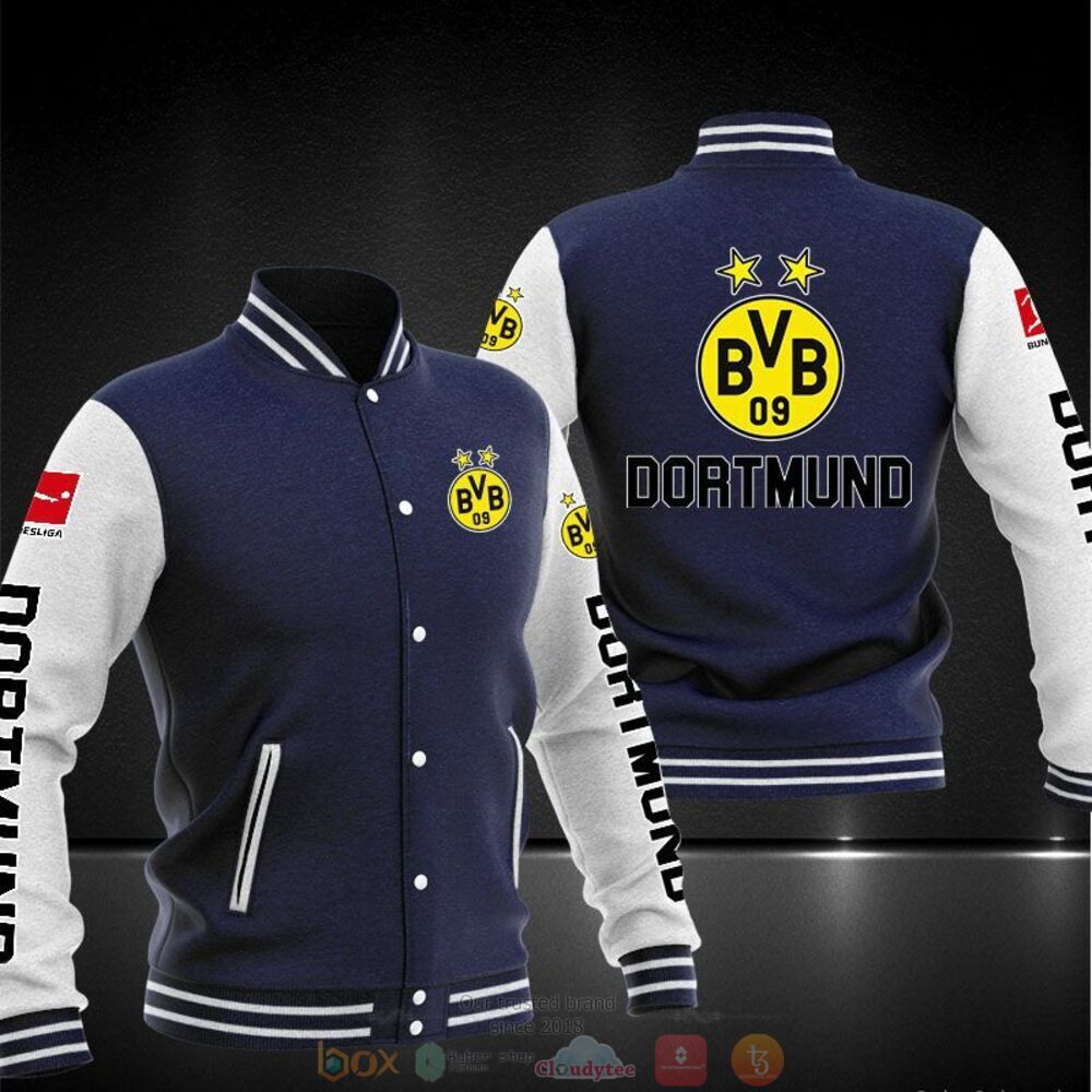 Borussia Dortmund Varsity Baseball Jacket for Men & Women | Soccer Team Fan Gift