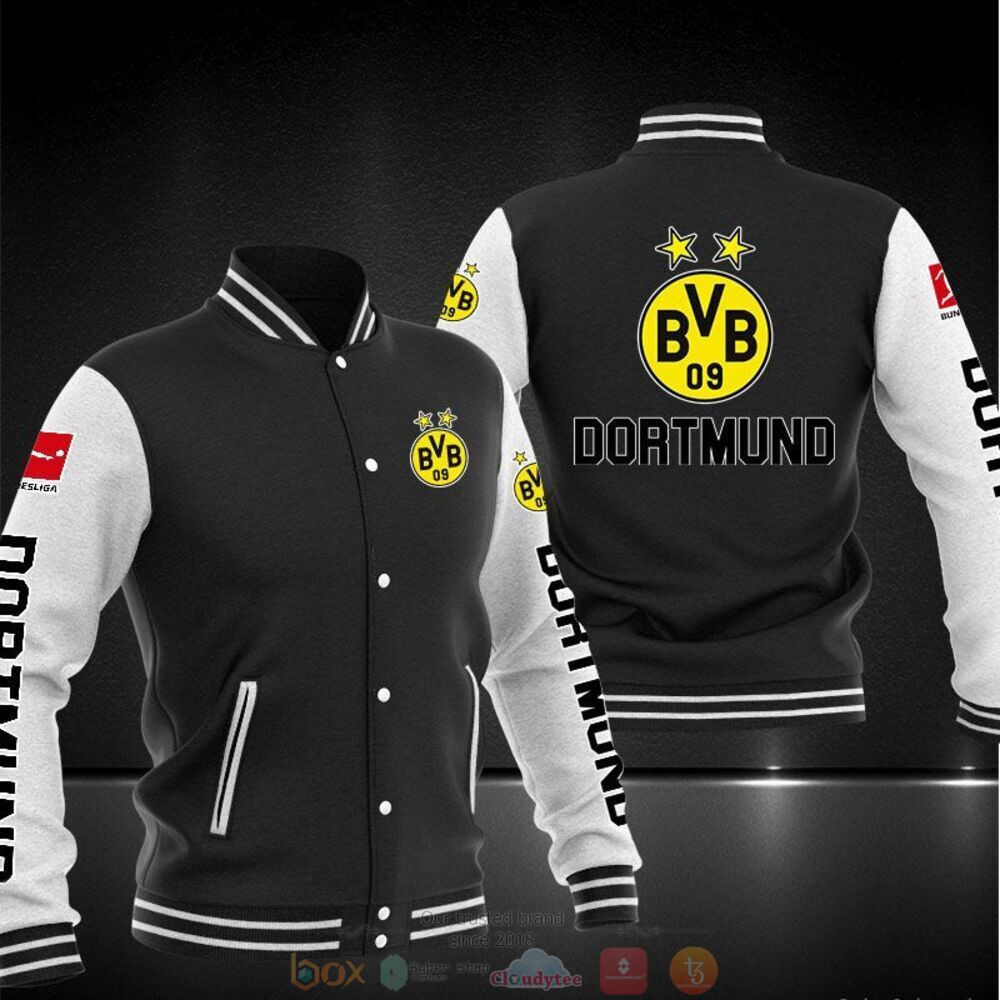 Borussia Dortmund Varsity Baseball Jacket for Men & Women | Soccer Team Fan Gift